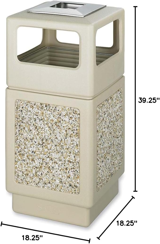 Safco Products Canmeleon Outdoor/Indoor Aggregate Panel Trash Can - Image 2