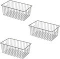 16" L x 12" W Wider Freezer Storage Organizer Baskets Container, Metal Wire by Y.Z.Bros
