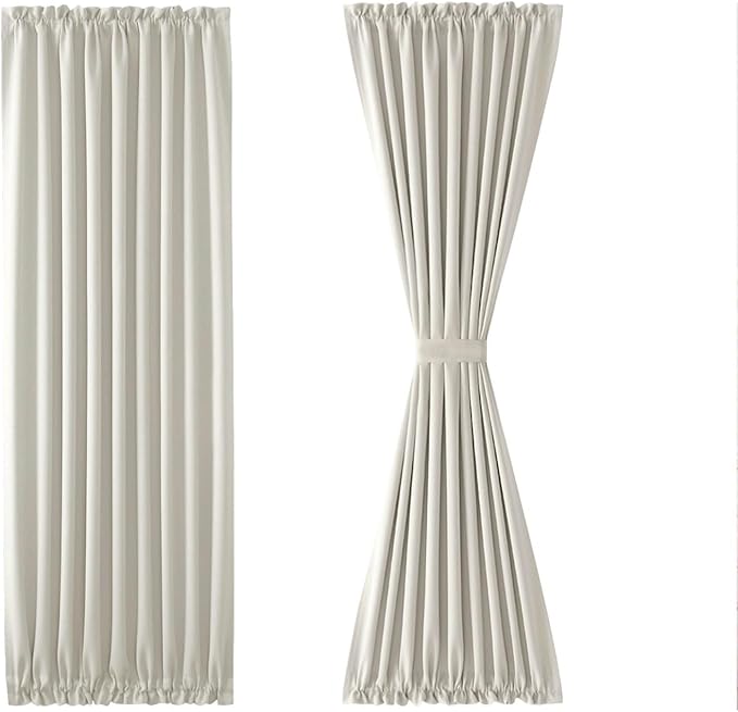 DWCN French Door Curtains – Rod Pocket Thermal Blackout Curtain - Image 7