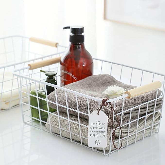 LeleCAT white wire baskets for organizing - Image 8