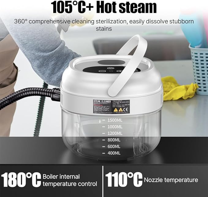 Irishom Pressurized Handheld Steam Cleaner - Image 2