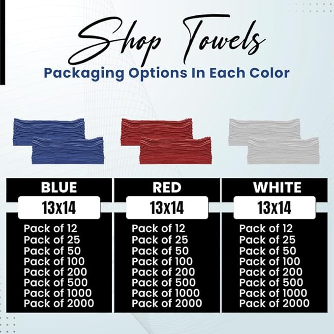 Auto Mechanic Shop Towels, 12 Pack - Image 5