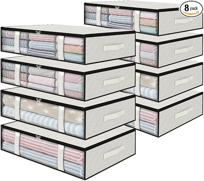 StorageRight Under Bed Storage Bins, Breathable Organizer by StorageRight