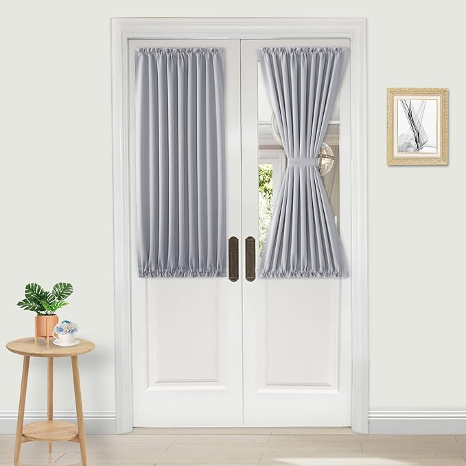 DWCN French Door Curtains – Rod Pocket Thermal Blackout Curtain by DWCN