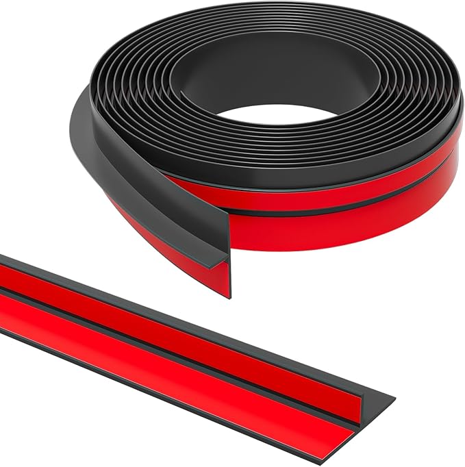 T-Shaped Door Draft Stopper, 1.37 in x 10 Ft Silicone Seal Strip by Elvone