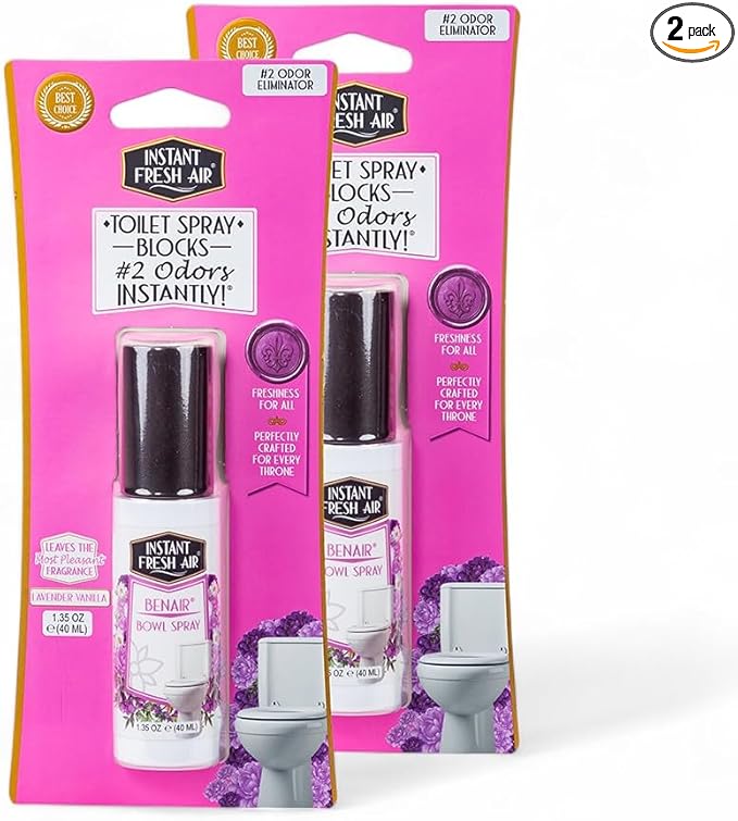 2-Pack: Superior Toilet Spray by INSTANTFRESHAIR