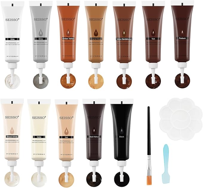 SEISSO Furniture Repair Kit, 12 Colors Wood Touch up Paint, Wood Stain by SEISSO