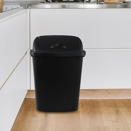 Bringer 6 Gallon Swing Top Trash Can, Plastic Garbage Can - Image 5