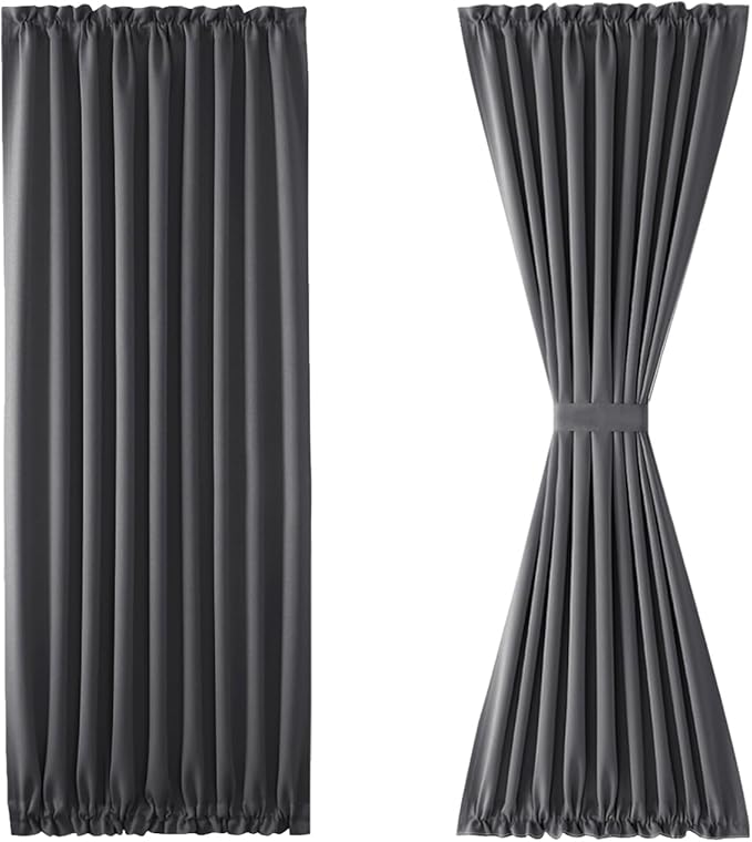 DWCN French Door Curtains – Rod Pocket Thermal Blackout Curtain - Image 7