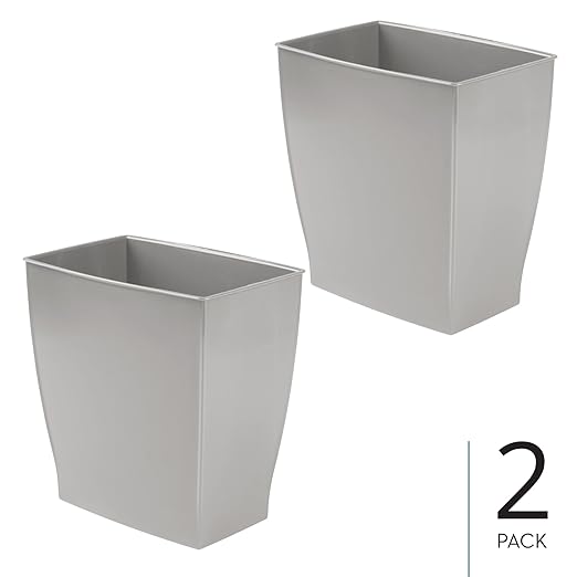 iDesign Small Rectangular Bathroom Trash Cans - Image 2