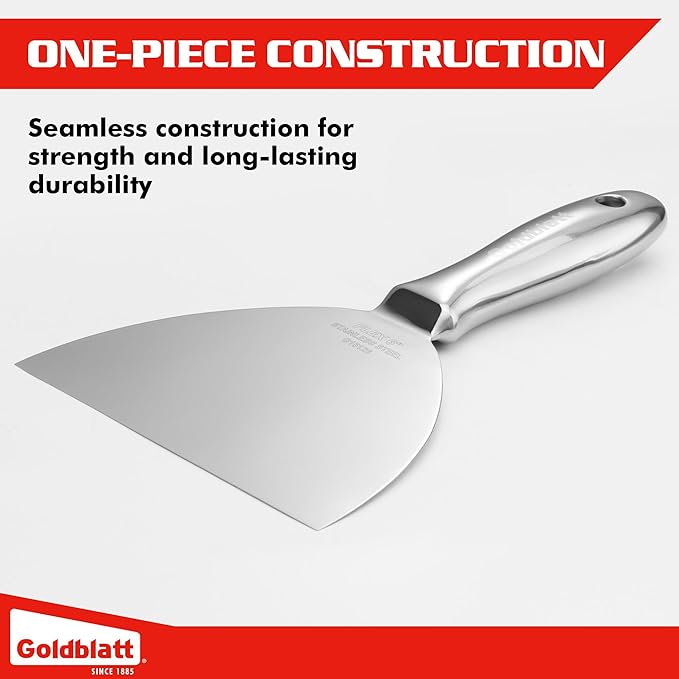 Goldblatt 3-Pack Putty Knife Set, One-Piece Paint Scraper Tool, All Stainless - Image 3