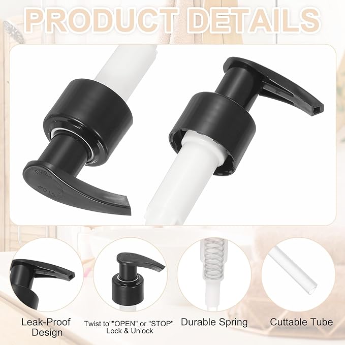 uxcell 6 Pcs Soap Dispenser Pump Heads Soap Dispensers Top Pumps Replacement - Image 3