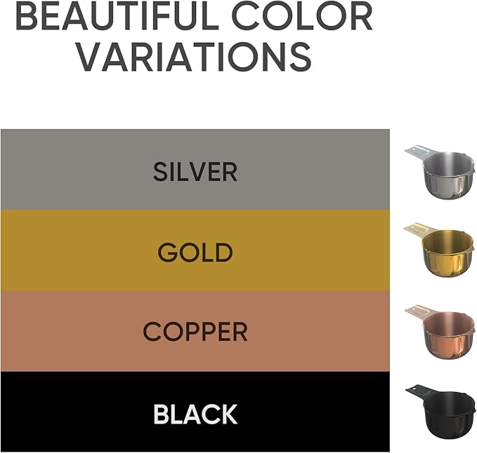 Color Up ½ Cup Measuring Cup – Premium Chrome Stainless Steel, Accurate - Image 4