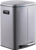 happimess HPM1005I Marco Rectangular 10.6-Gallon Double Bucket Trash Can by Happimess