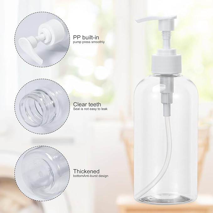 Yebeauty Soap Dispenser, 4 Pack 13.5oz/400ml Empty Refillable Pump Bottle - Image 3