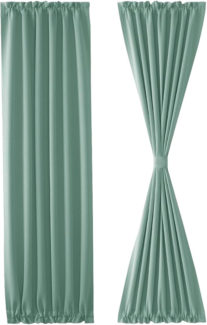 DWCN French Door Curtains – Rod Pocket Thermal Blackout Curtain - Image 7