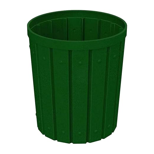 42 Gallon Slatted Circle 100% Recycled Plastic Commercial Outdoor and Indoor - Image 4