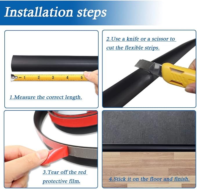 Floor Transition Strip Self Adhesive Carpet & Flooring Transitions Edging Trim - Image 6