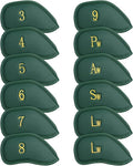 CRAFTSMAN GOLF 12pcs or 1pc Thick Synthetic Leather Golf Iron Head Covers Set by CRAFTSMANGOLF