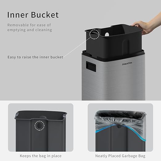 8 Gallon Stainless Steel Garbage Can - Image 4