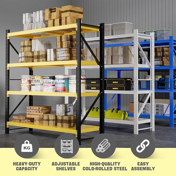 Storage Shelves Heavy Duty, Metal Garage Shelving Units, 4 Tier Storage Rack - Image 5