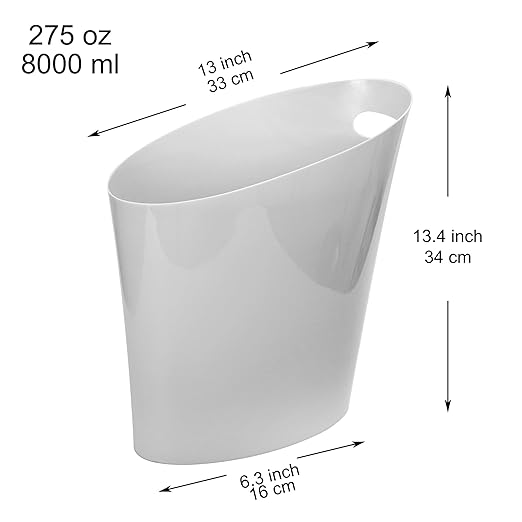 Youngever 2 Gallon Slim Trash Can, Plastic Garbage Container Bin, Small Trash - Image 2