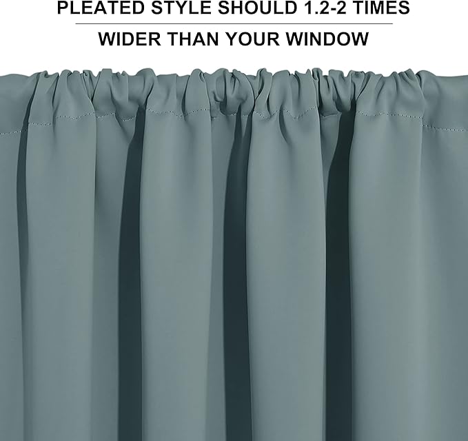 RYB HOME Blackout Curtains for Kitchen, Over Sink Privacy Curtains Window Decor - Image 4