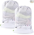 OTraki 2 Pcs Large Mesh Laundry Bags, 24X36 Inch Heavy Duty Drawstring Laundry by OTraki