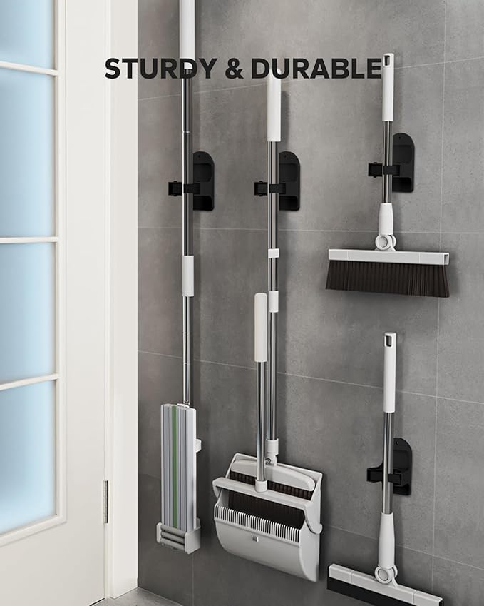Broom Holder Wall Mount, Broom Holder, Broom and Mop Organizer Wall Hanging - Image 4