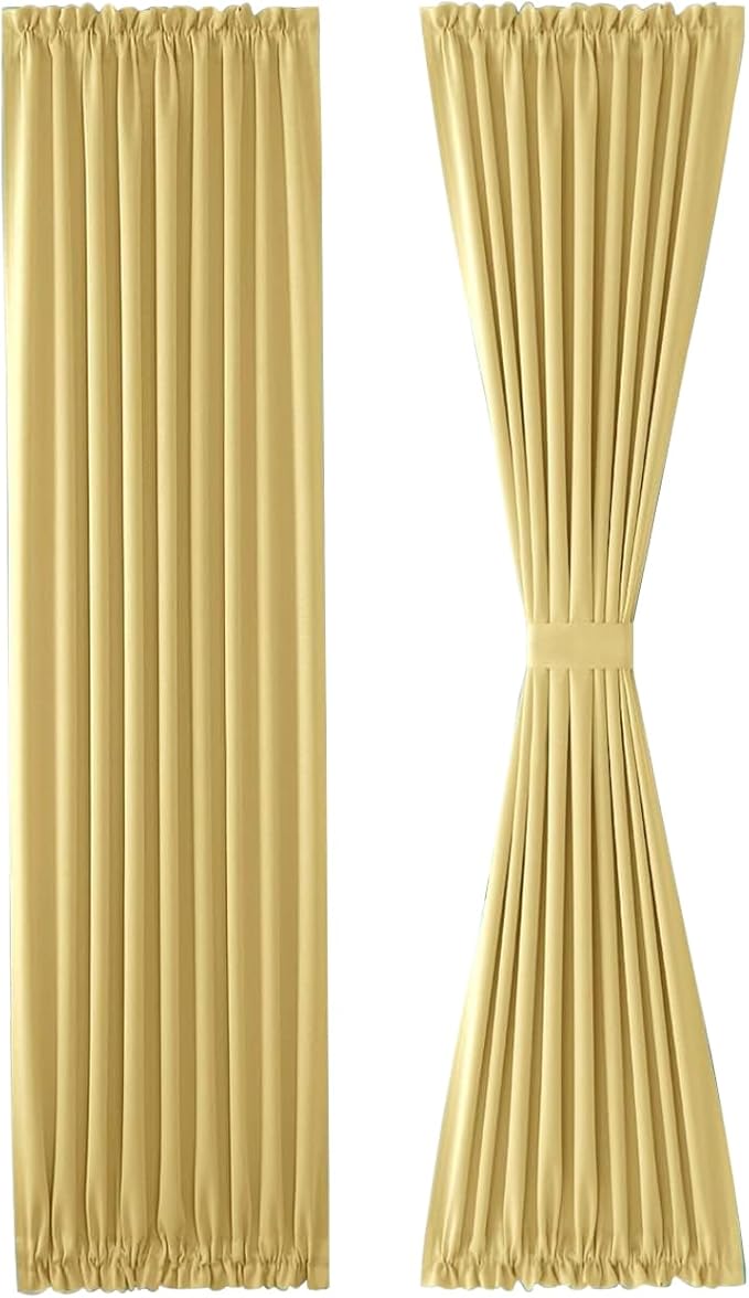 DWCN French Door Curtains – Rod Pocket Thermal Blackout Curtain - Image 7