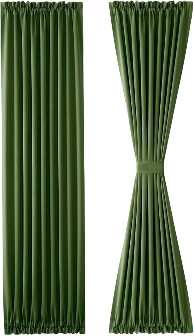 DWCN French Door Curtains – Rod Pocket Thermal Blackout Curtain - Image 7
