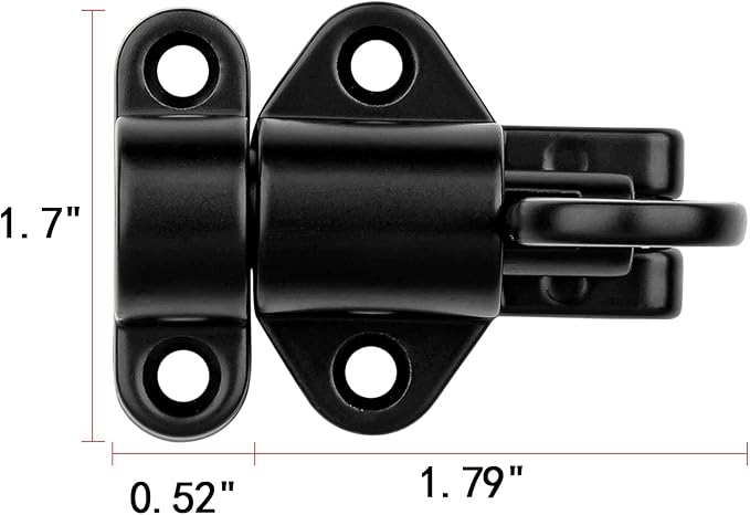 6 Packs Self-Closing Latches，Black Spring Door Lock，Resilient Bolt Latch - Image 2