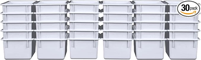 Wood Designs Cubby Storage Bin, Heavy Duty Plastic Containers by Unknown