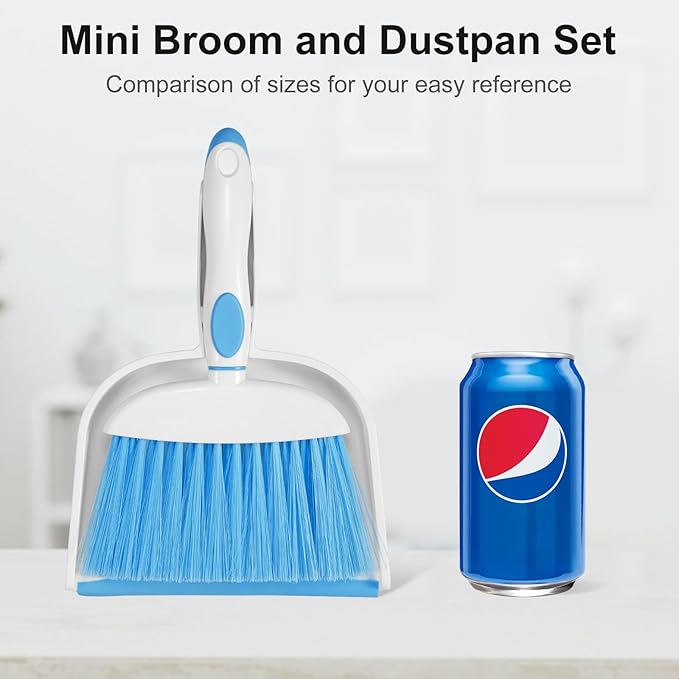 NACENA Small Dust Pan and Brush Set, Mini Broom and Dustpan Set Small Hand - Image 8