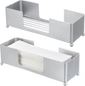 MyGift Metal Tabletop Folded Hand Towel Holder, Modern Silver Tone Commercial by MyGiftHome