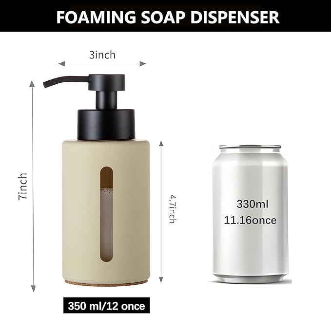 Enra Thick Glass Foaming Soap Dispenser - Image 5