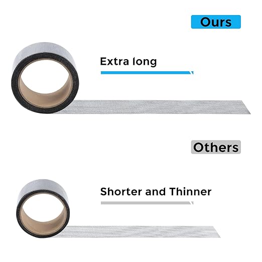 Black Window Screen Repair Tape, 4 in X 20 FT Kit - Image 6