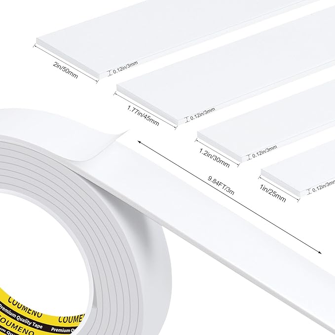 Single-Sided Adhesive White Foam Tape, Single-Sided Sealing Foam pad Sponge Tape - Image 2