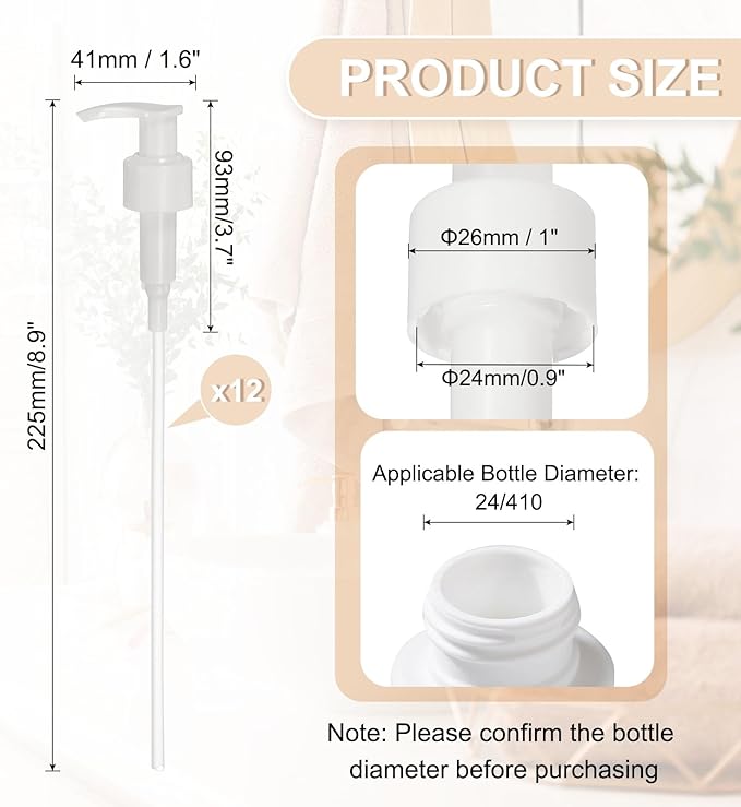 uxcell 12 Pcs Soap Dispenser Pump Heads Soap Dispensers Top Pumps Replacement - Image 2