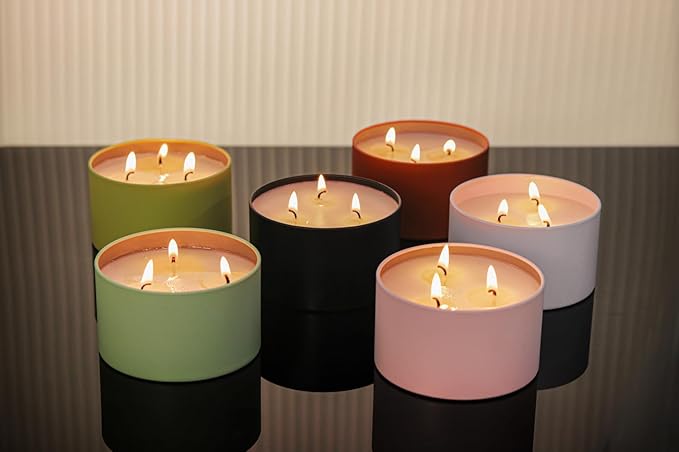 Candle Tins with Lids, 3-Wick Jars 14oz/420ml - Image 5