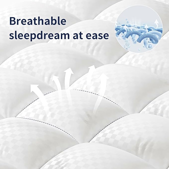 Mattress Topper Twin Extra Thick Mattress Pad Cover - Image 4
