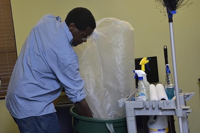 Aluf Plastics High Density Trash Bags, 56 Gallon, 22 Micron, - Image 7