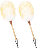 Natural Lambswool Duster 16 Inch Handheld by MehelloFeather