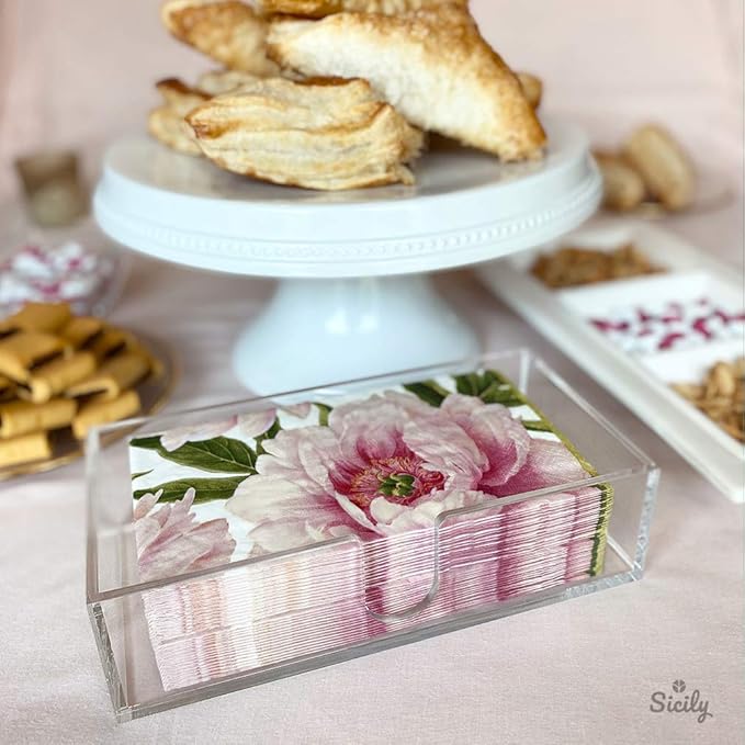 Sicily Acrylic Napkin Holder Multifold Paper Towel Dispenser Hand Towel Holder - Image 6