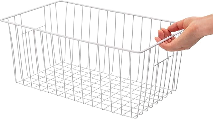 16inch Freezer Storage Organizer Baskets, Household Wire Refrigerator Bins - Image 3