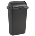 13 Gallon Roll Top Wastebasket – Lift-Open Kitchen Black Trash Can 13 Gallon by Unknown