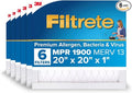 Filtrete 20x20x1 AC Furnace Air Filter, MERV 13, MPR 1900, Premium Allergen by Filtrete