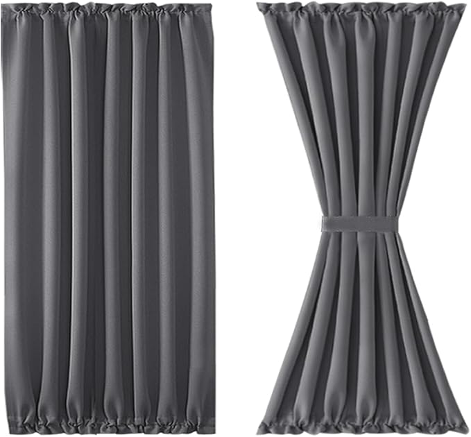 DWCN French Door Curtains – Rod Pocket Thermal Blackout Curtain - Image 8