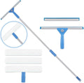 Window Squeegee Washing Kit for High Window, Shower Glass Door, Mirror Cleaning by AMERWASHPLUS