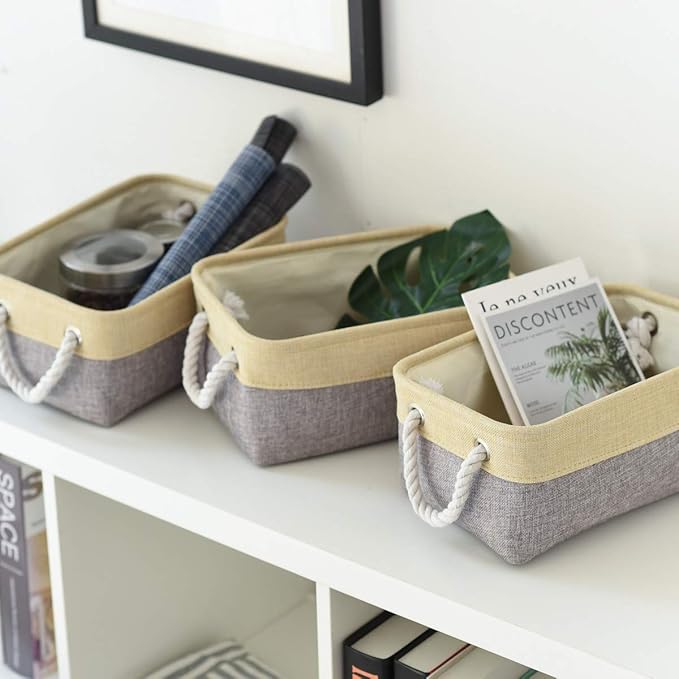 Fabric Storage Baskets for Organizing Small Baskets for Shelves, Decorative - Image 5